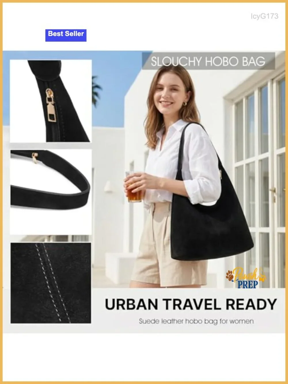 Slouchy Suede Hobo Bag Women Faux Suede Shoulder Purse Tote